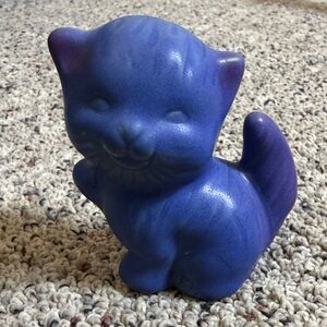 Van Briggle XV Kitten Art Pottery Figurine Lilac Blue Glaze